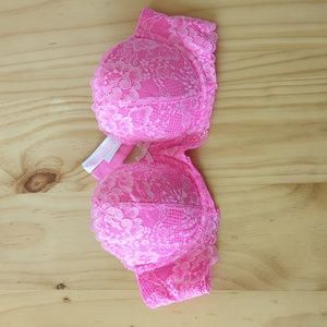 Hot pink Victoria's Secret strapless bra